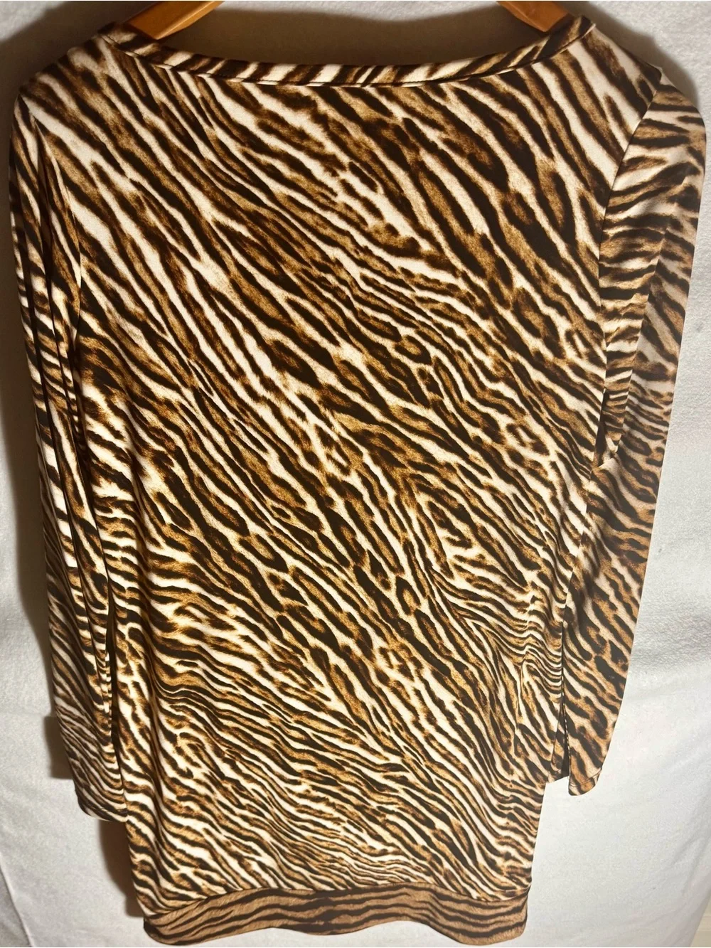 MICHAEL Michael Kors Animal Print Long Sleeve Midi Dress – Size L